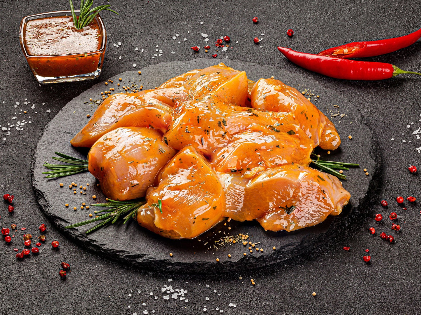 Hähnchen Oberkeulen Steaks Mariniert